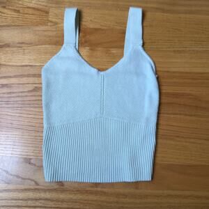 Abercrombie & Fitch Tank Top Ribbed Knit Fitted Size M Mint Green